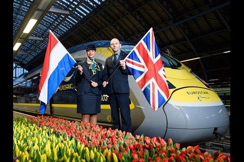 Eurostar ran a preview service between London and Amsterdam on  to mark the opening of ticket sales.